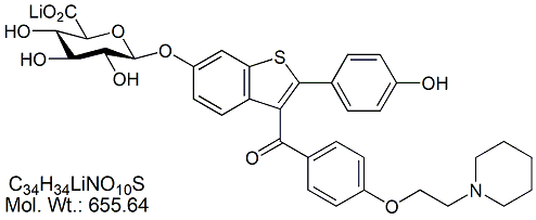 RLX57L: Raloxifene 6-β-D-Glucuronide Lithium Salt